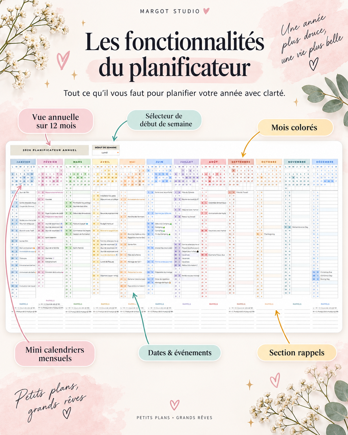 Planificateur mensuel